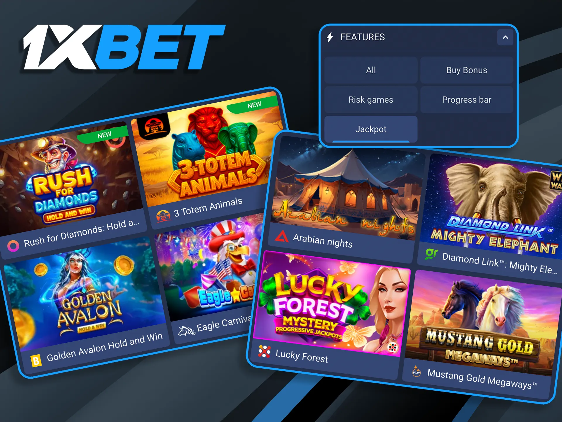 Try your luck on 1xBet’s progressive and fixed jackpot slots where a single spin can trigger life-changing payouts.