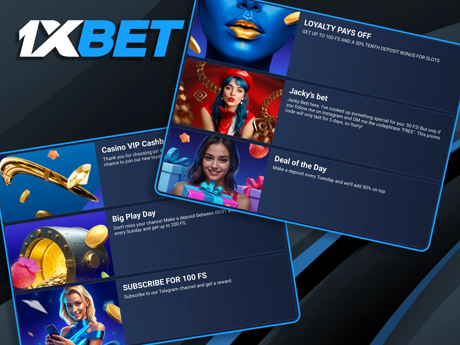 Benefit from 1xBet’s loyalty program, featuring weekly reload bonuses, VIP cashback, and exclusive slot tournaments.