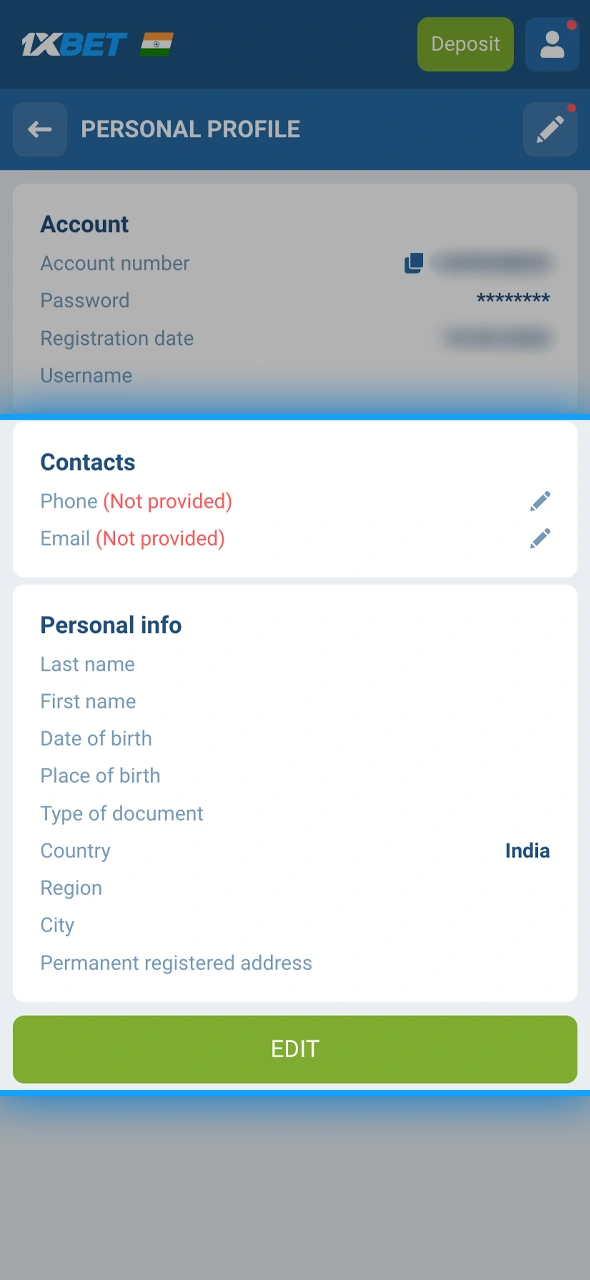 Complete the 1xBet India KYC process by providing the necessary documents to secure your account and enable fast withdrawals.